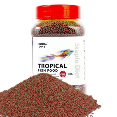 TUNAI Fish Food – 100 g Pack – 1.2 mm Floating Pellets with 26% Protein – Daily Nutrition for Adult Small & Medium Tropical Fishes