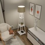 Antique Tripod Standing Lamp for Living Room, Bedroom & Office