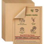 TOWNBUS - A4 |Pack of 100 | 100 GSM Kraft Paper Sheets, Printing Paper, Writing & Drawing Paper, arts and crafts projects