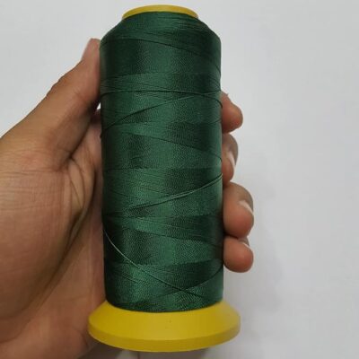 Jaipri 4 Ply Green Nylon Thread for Jewelry Making, Embroidery, Crafts Work, Shiny Soft Thread, Pack of 1 (0.2 mm, 1600m Spool) (KTC-1733-9)