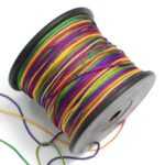Embroidery material 1 MM Thick Multicolor Nylon Thread/Dori for Jewelry Making, Bracelet Making, Craft, Sewing, Crochet, Macrame, Rakhi, (1Roll, 105 Meters) (Multicolor)