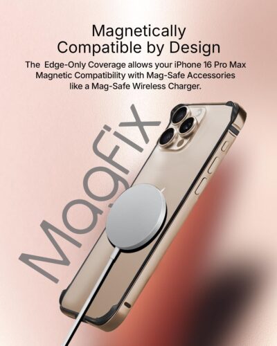 RAEGR Edge Armor Aluminum Bumper Case for iPhone 16 Pro Max (Desert Titanium)