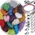DIY Crafts 12 Mtr Kit, Mix, 5X Necklace Sample 1-120 Yards Waxed Polyester Cord Thread Beading String For Bracelet Necklace Jewelry Making Macrame Supplies Lobster (12 Meter Kit, Mix), Multicolor