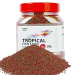 Tunai Tropical Fish Food – 1.2 mm Floating Pellets, 26% Protein – 250 g – Staple Diet for Small & Medium Aquarium Fish – Supports Color, Digestion & Growth