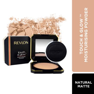 REVLON Touch and Glow Moisturizing Compact for Women, All Skin Powder - Natural Matte (12g)