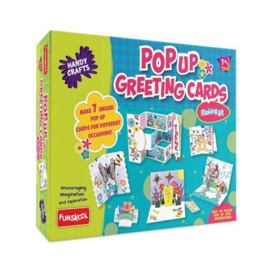Handicrafts Funskool Pop Up Greeting Cards Making Kit, DIY Kit, Art and Craft Set for Kids, Learning, Fun & Engaging Activity for Children's, Multicolor, Gift Set for Kids, Age 7+ Years