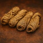 Valmon's Jute Cord for Craft Project/Natural Jute Rope/Jutes Twisted Cord for Art and Craft 2 ply 2 mm (17 m Set of 4 Piece)-Brown