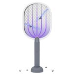 Halohop 2-in-1 UV Mosquito Killer Racket | Auto & Manual Mode | Lithium Battery | Micro-USB Charging | Base Stand | 6-Month Warranty (Grey)