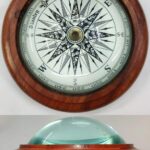 HIGHBIX Half-Moon Nautical Compass Paperweight