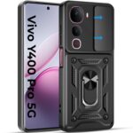 Artistque Armor Ring Holder Case for Vivo Y400 Pro 5G (Black)