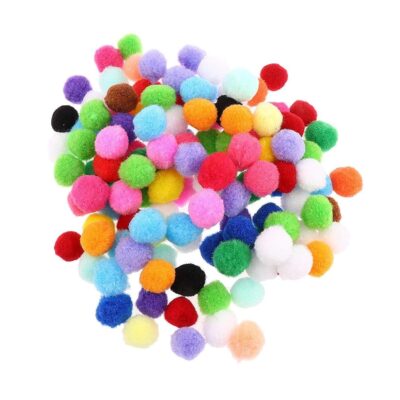 Paraspapermart 50 Pieces Mixed Color Felt Balls Pompom Ball Pom Pom for DIY Sewing Crafts Jewelry Making - Multicolor, 25mm, Felt
