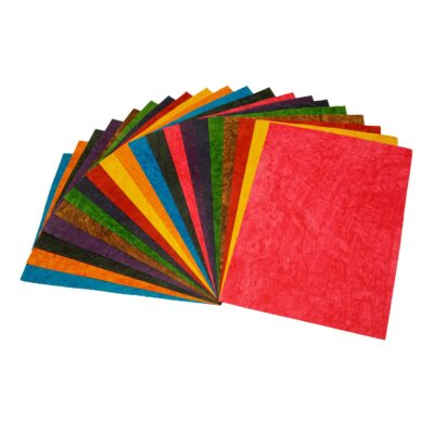 GOLD LEAF Handmade Crushed Colored Sheets A4 Size Thick Mixed Colors (Pack Of 20) (10Colors X 1 Sheets Each)