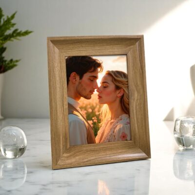 Art Street Decoralicious Synthetic Wooden Photo Frame – 4x6 Inch, Beige