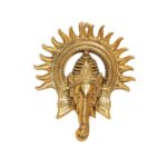 KridayKraft Metal Ganesha Wall Hanging – 20 cm Decorative Idol
