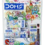 Doms Art Strokes Kit | Perfect Value Pack | Kit for Creative Minds | Gifting Range for Kids | Combination of 10 Stationery Items | Pack of 1