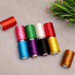 Embroidery material Art Silk Threads for Embroidery Jewelry Craft Making Combo Pack (Pack of 10 Rolls), Multicolor