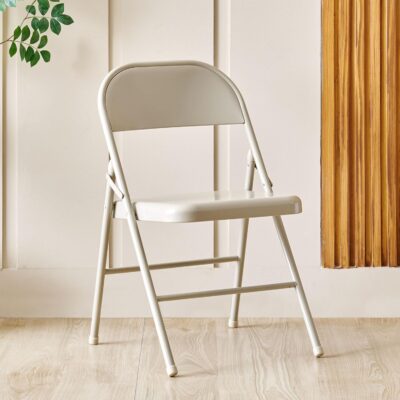 Home Centre | Fiji | Metal Chair | Pack of 1 | Beige | 1 Year Warranty