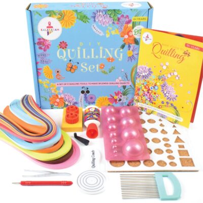 Kalakaram DIY Quilling Set, Creating Multiple Quilling Art Pieces Using Techniques Like Sheer Rolling, Twisting and Curling 600 Quilling Strips, DIY Craft Kit for Kids, Activity Kit for Kids, Paper