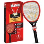 Mortein Advanced Rechargeable Mosquito Killer Racquet | USB-C Fast Charging | LED Light | Instant Kill High-Voltage Grid | Fly & Insect Swatter
