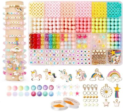 Buy Lift DIY Jewelry Making Kit for Kids | Multicolor Clay Heishi Beads Set for Bracelets, Necklaces & Earrings | Handmade Craft Kit with Loose Polymer Beads for Girls & Boys