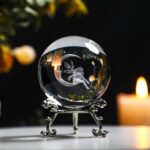 ZEERSHEE 3D Crystal Fairy & Moon Ball – 60mm Paperweight