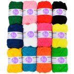 Asian Hobby Crafts Wool Yarn for Knitting, Woolen Crochet Yarn Thread, Used for Knitting Needles, 12g Each Roll | Set of 12, Multicolor