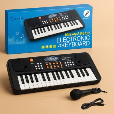 Graphene 37 Key Kids Piano Keyboard with Mic 8 Rhythms 8 Tons 6 Demos Portable Electronic Keyboard Gift for Beginners Educational Learning Songs Recording Musical Toys Boys & Girls Ages 4 5 6 7 8