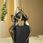 Street27 Modern Musician Figurines – Black & Gold Jazz Band Resin Showpieces