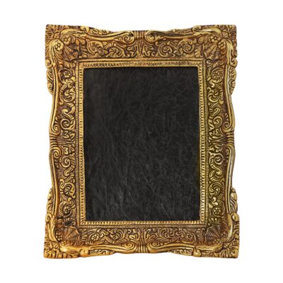 NM Aluminium Gold-Plated Rectangle Tabletop Photo Frame (21x17 cm)
