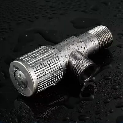 Aquieen Stainless Steel Bathroom Angle Valve Wall Entry Thread Switch for Toilet Water Heater | Gun Grey