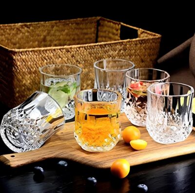 KiR Premium Unbreakable Plastic Glasses Set | Drinking Glass Set | BPA-Free Durable Water, Juice, Milkshake, Cold Drinks, Whiskey, Cocktails Tumblers for Home Office & Party Use (300ml, 6 pcs)