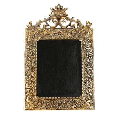 NM Aluminium Gold-Plated Crown Tabletop Photo Frame (21x35 cm)