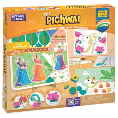 Imagimake DIY Mandala Art Kit for Girls 9-12 | Coloring & Painting Art Kit Set with Water Brush Pen & Stamps | Crafts & Gifts for Kids Age 10-12