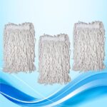 UMD Pack of 3 White Cotton Mop Refill Thread for Floor Cleaning - 400gm, 30 cm Length, 17.5 cm Width