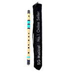 SG MUSICAL Professional B Scale Natural Right Hand with Flute Cover Bamboo Flute