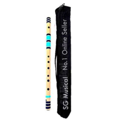 SG MUSICAL Professional B Scale Natural Right Hand with Flute Cover Bamboo Flute