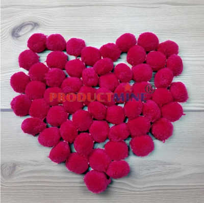 PRODUCTMINE® Pink Pom Poms Balls, Pompoms for Hobby Supplies and DIY Creative Crafts Decorations Pompom Ball for Crafts Home Décor Party Décor - 2 CM, Pack of 120 pcs