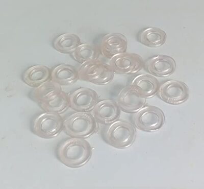 Round Clear Silicone Flat Washer 18mm (15 Pcs)