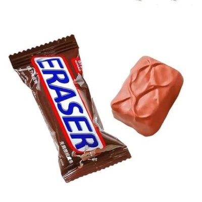Chocolate Bar Shaped Erasers for Kids – Cute 3D Pencil Rubber (Pack of 2)