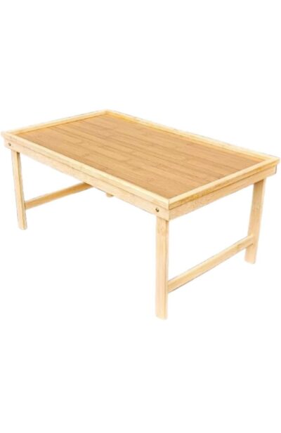 Habib Wooden Foldable Table with Stand for Laptop, Study, Dining & Serve ware | Portable Bed Tray Table for Coffee & Tea | Multipurpose Lap Desk & Serving Tray Stand (Small Size : 30x50cm)