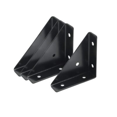 Serplex Heavy Duty Steel Triangle L Brackets – Hidden Right-Angle Furniture Corner & Shelf Support (Pack of 4)