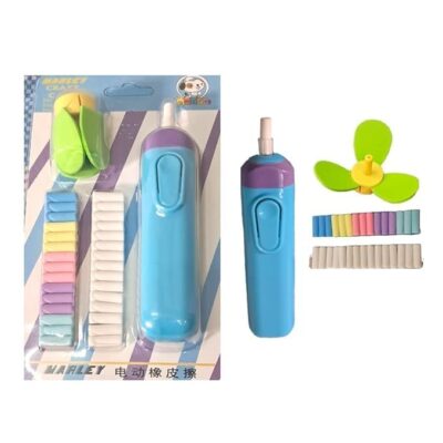 YBN Cute Electric Eraser with Fan & 30 Refills – Multicolor