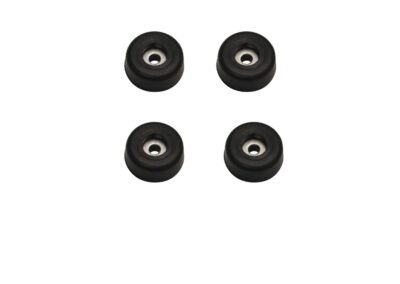 Penn Elcom Small Black Flat Rubber Feet with Steel Washer – Set of 4