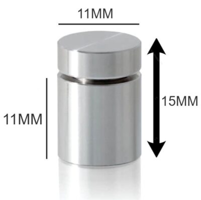 YDT Groups Stainless Steel Stud Spacer for Glass & Acrylic Mounting (11mm x 11mm, 1 Pc)