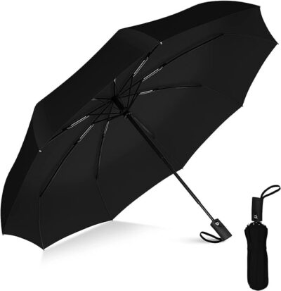 Roughhouse UV Umbrella – Auto Open/Close, Windproof, SPF 50+ Protection