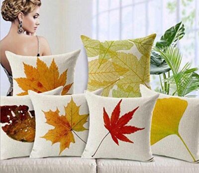 AEROHAVEN Cotton 180TC Cushion Covers, 16x16 inches, Multicolour, Set of 5 Pieces