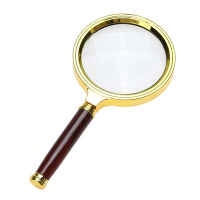 3X Antique Handheld Magnifier – 80mm (Gold & Red)