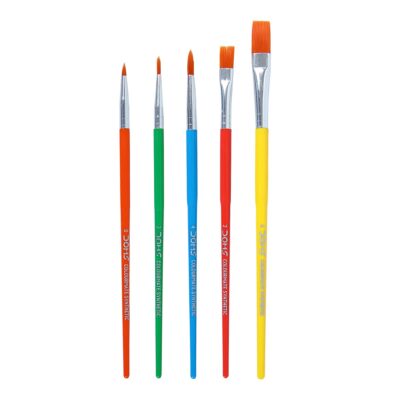 DOMS Colourmate Synthetic Paint Brush Set – Flat & Round (Pack of 1)