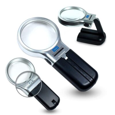 FreshDcart 3-in-1 LED Magnifying Glass (3X) – Foldable & Portable