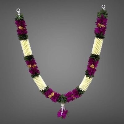 SHRI MATAJI Store Traditional Mala for Ancestors and Pitra Mala for God Photo Frame Home Decoration Multipurpose (Purple)